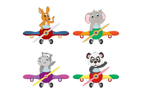 Adorable Aviators: Leveraging Cute Animal Cartoon with Airplane