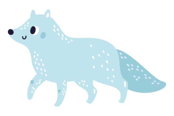Arctic Fox Icon: A Charming Nordic Animal for Creative Projects