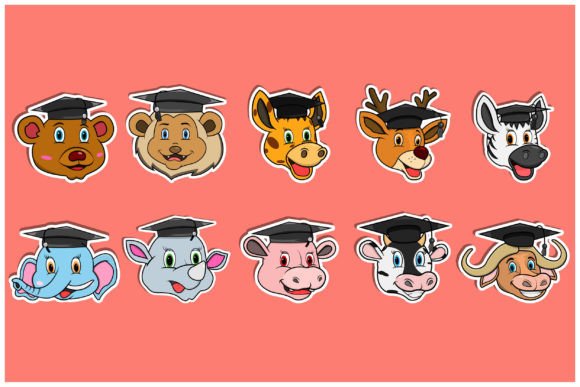 Celebrate Milestones with the Head Animal Sticker Set