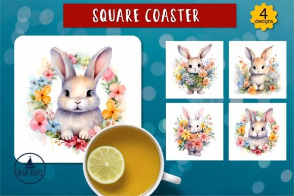 Charming Watercolor Bunny PNG for Easter Crafts