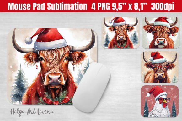 Christmas Mouse Pad | Farm Animal