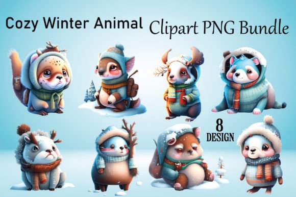 Cozy Winter Animal Clipart PNG Bundle: A Designer's Guide