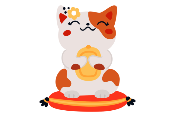 Japanese Cat Toy: The Cute Lucky Animal Font for Charming Design