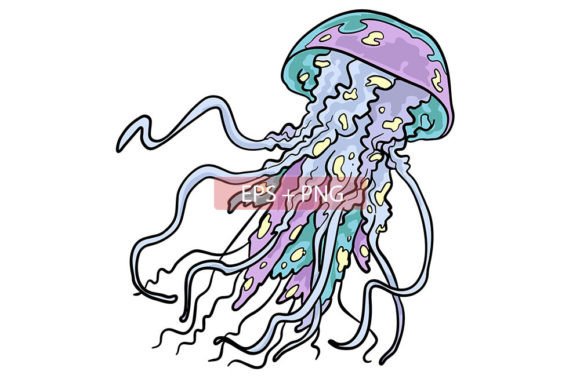 Jellyfish Sea Animal Illustration: A Versatile Design Asset