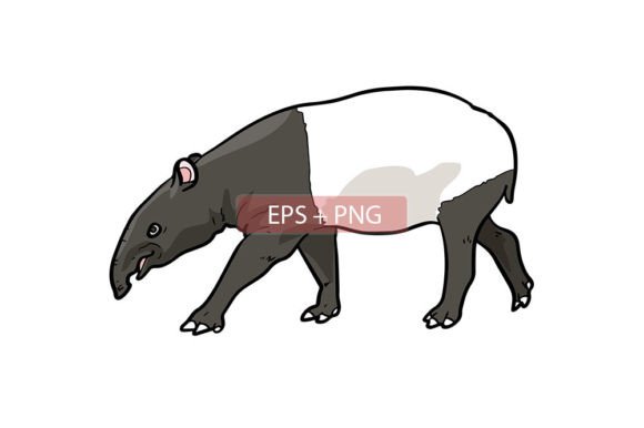 Tapir Mammals Animal Illustration: A Unique Design Asset