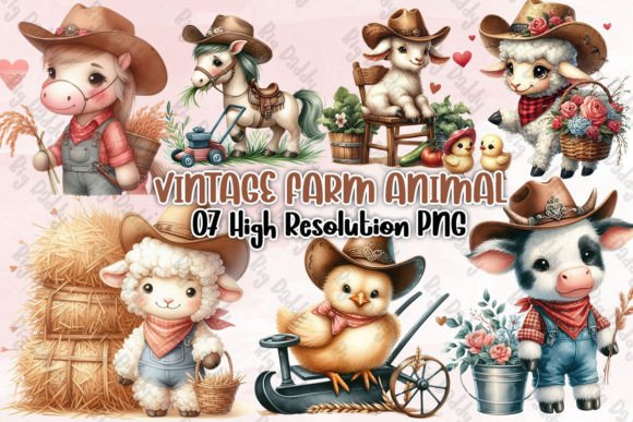 Timeless Charm: Using Vintage Farm Animal Clipart in Your Designs