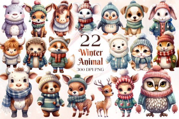 Unleash Winter Charm: Using Cute Animal Sublimation Clipart