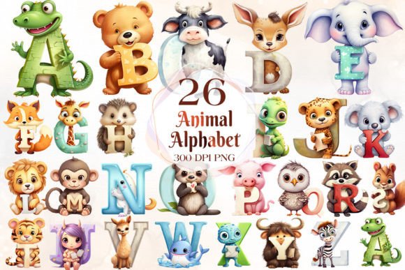Unleashing Creative Projects with Cute Animal Alphabet Clipart