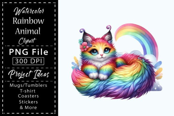 Using Watercolor Rainbow Animal Clipart in Your Projects