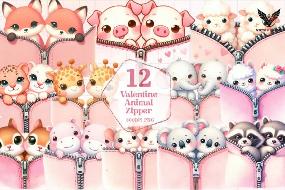 Valentine Animal Zipper Clipart: A Designer's Guide to Charm