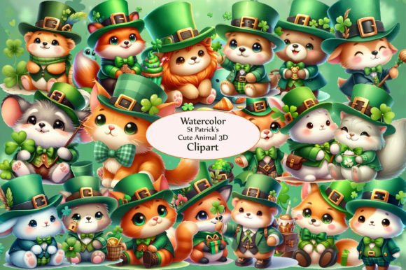 Watercolor St Patrick's Animal Clipart: A Creative Toolkit
